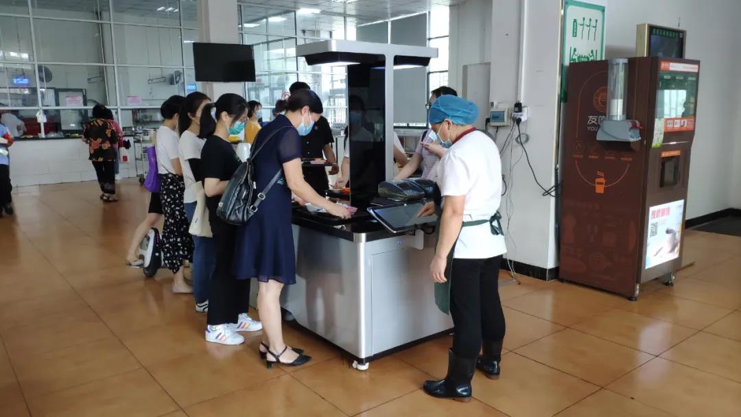廣東省婦幼保健院食堂采用樸食科技旗下雙通道AI識別結算臺