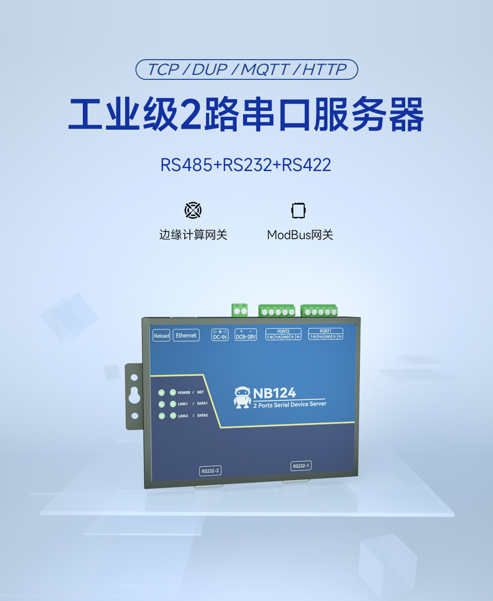 工業(yè)級2路串口服務器 (1)