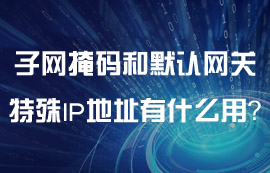 子網(wǎng)掩碼和默認(rèn)網(wǎng)關(guān)這兩個特殊的IP地址有什么用？
