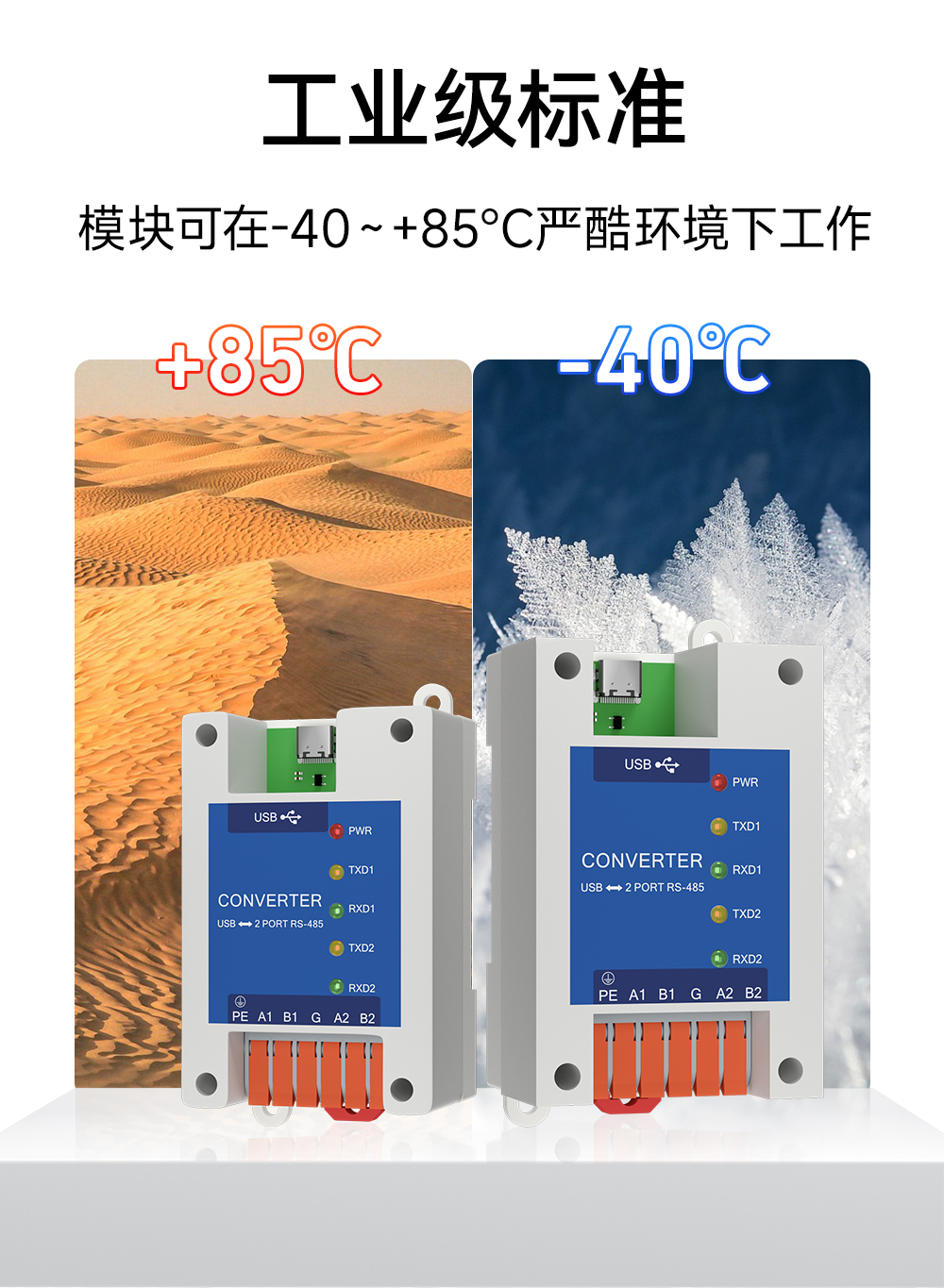 E810-U21CS 非隔離2路USB轉RS485轉換模塊 (10)