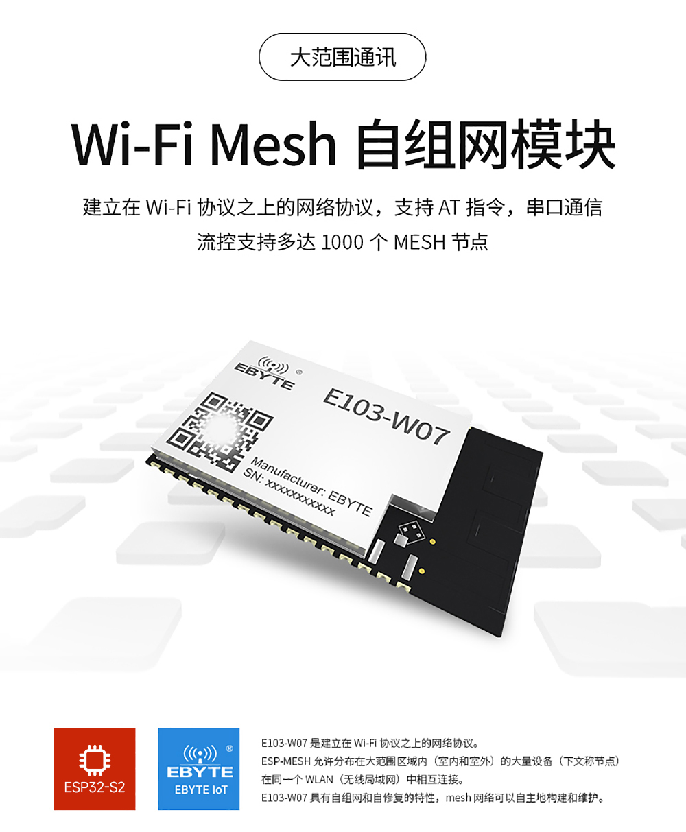 E103-W07 WIFI mesh組網模塊