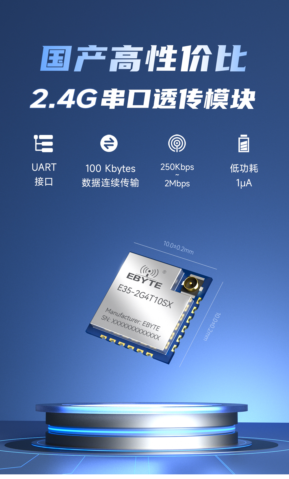 E35-2G4T10SX UART無(wú)線透?jìng)髂K (1)