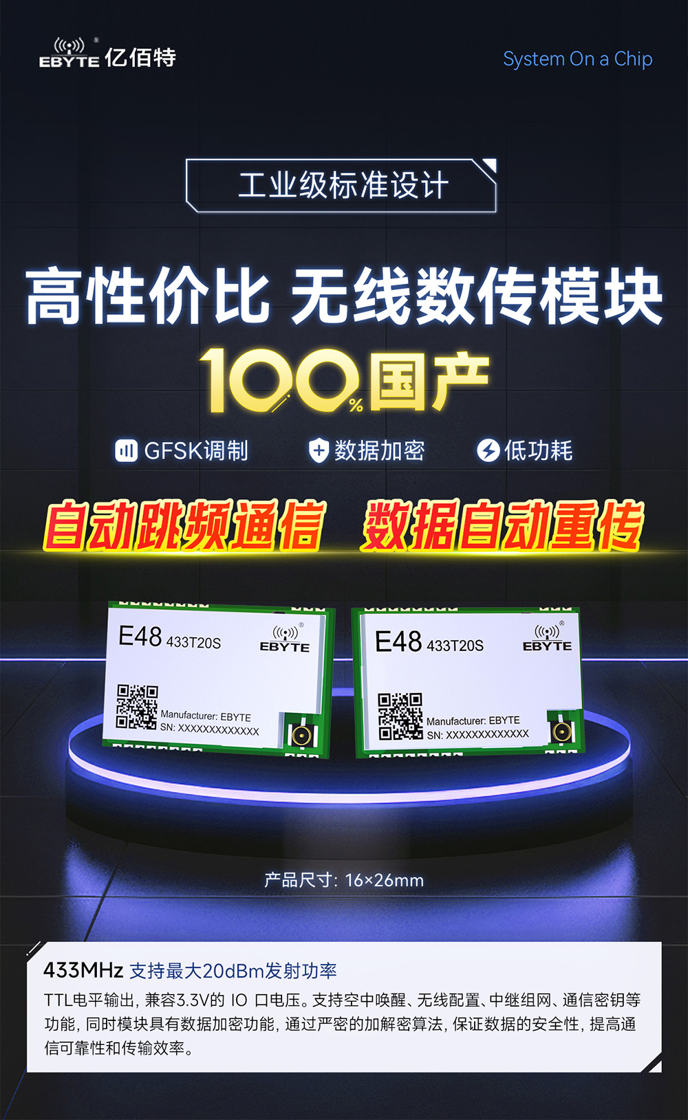 E48-433T20S 無(wú)線數(shù)傳模塊_01