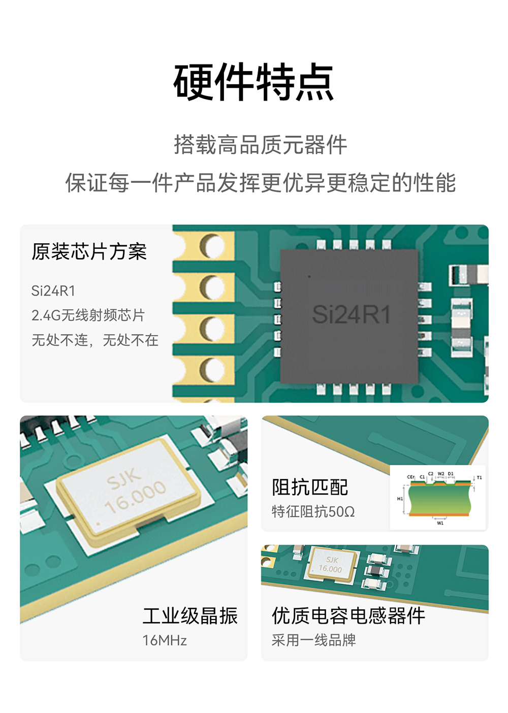 E01C-2G4M01S1B 貼片型Si24R1無線模塊 (10)