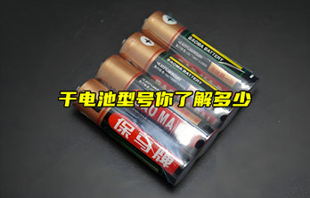 【物聯(lián)科普】干電池型號你了解多少？