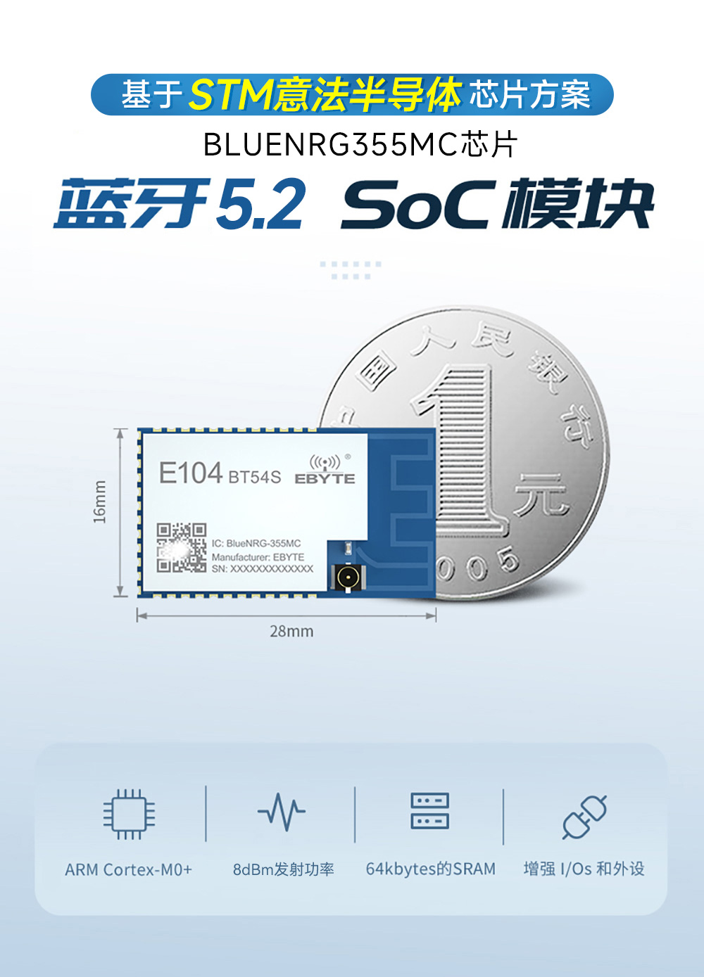 E104-BT54S BLE5.2 soc藍牙模塊