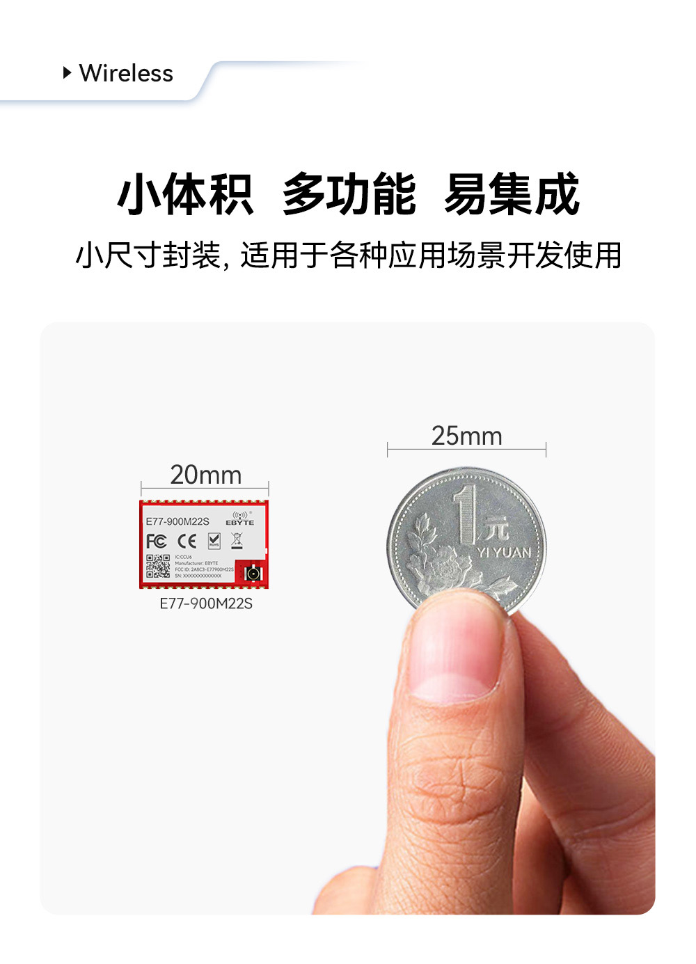 LoRaWAN擴頻模塊尺寸