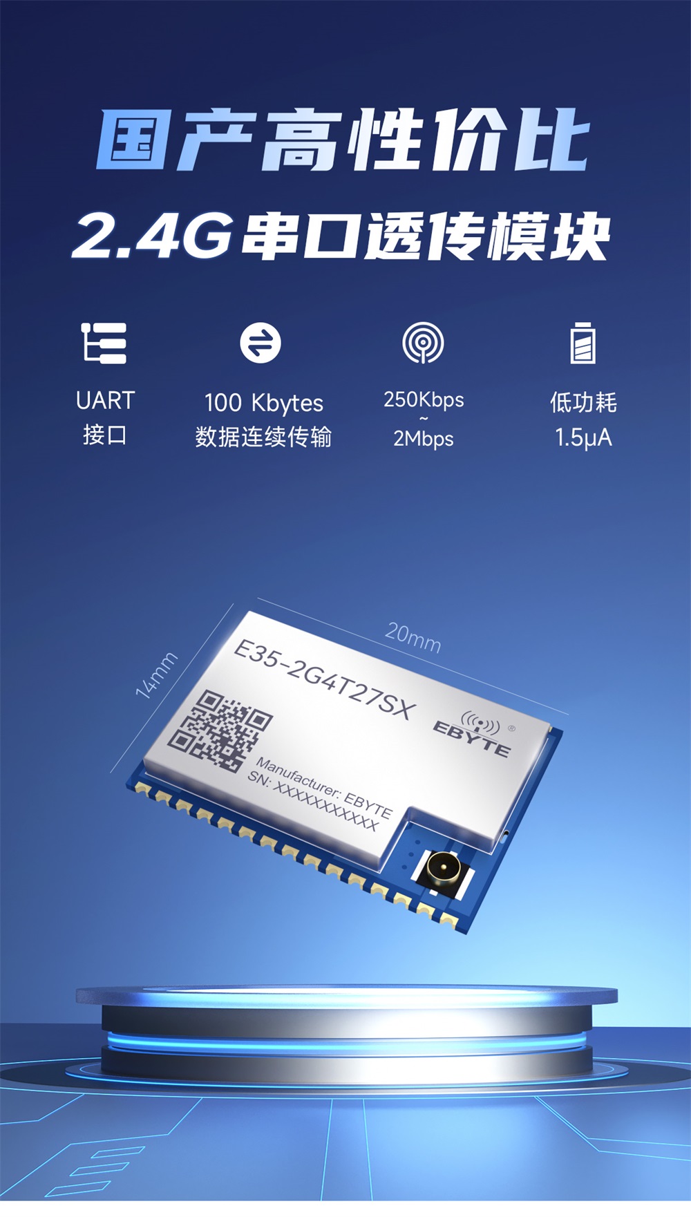 E35-2G4T27SX 國(guó)產(chǎn)2.4G無(wú)線透?jìng)髂K (1)