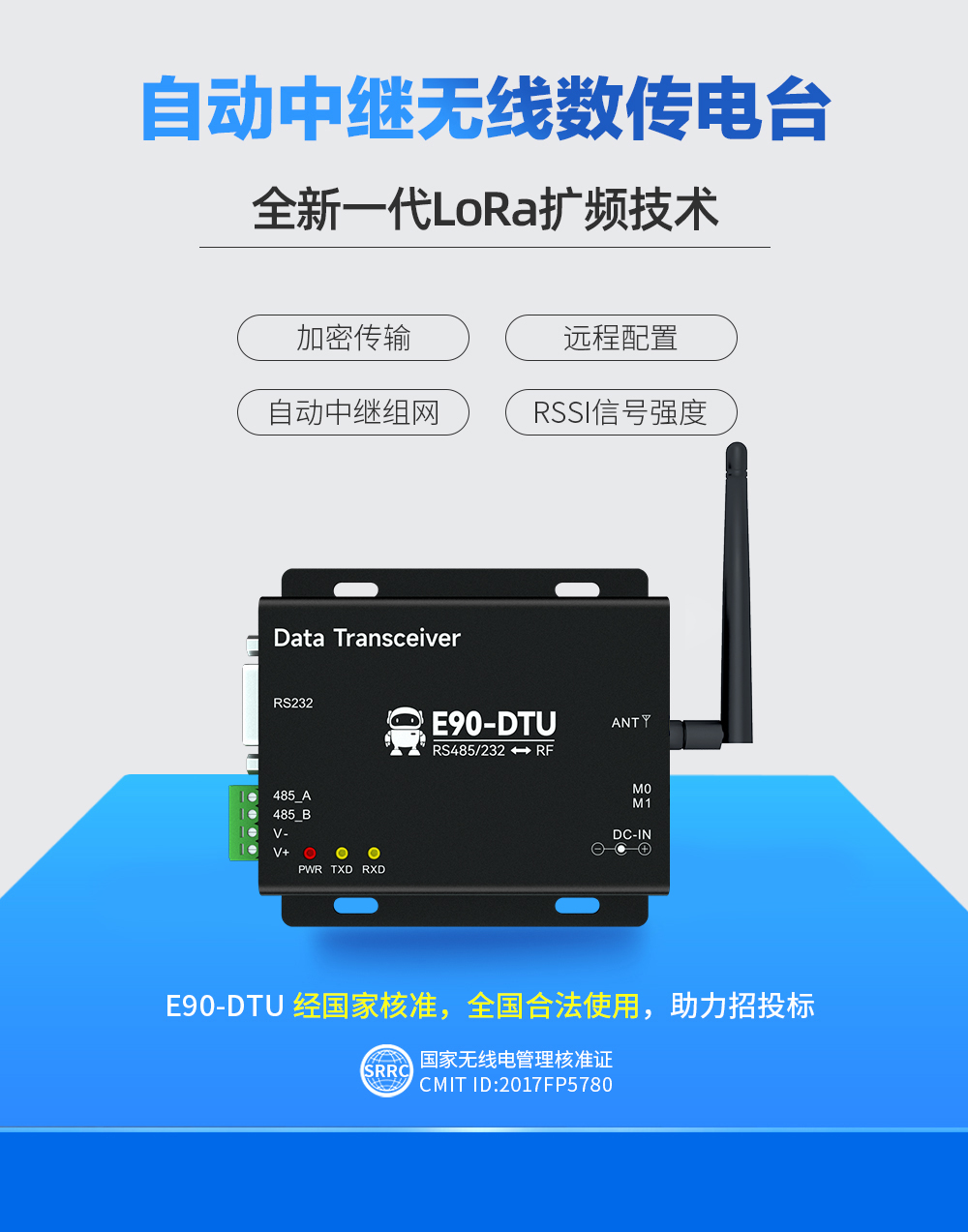 E90-DTU(900SL22) 工業(yè)級(jí)數(shù)傳電臺(tái) (1)
